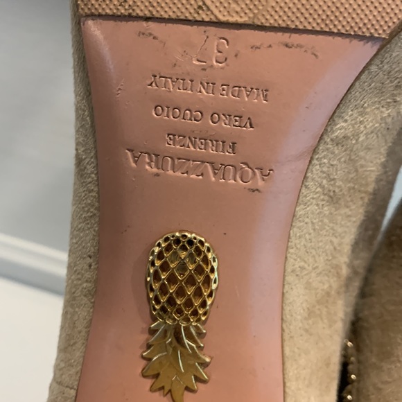 Aquazzura Suede Ankle Boots Size 37 - Picture 9 of 9